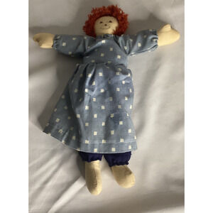 Vintage Handmade Raggedy Ann & Andy Dolls – 11" – Cloth Body – No Tags